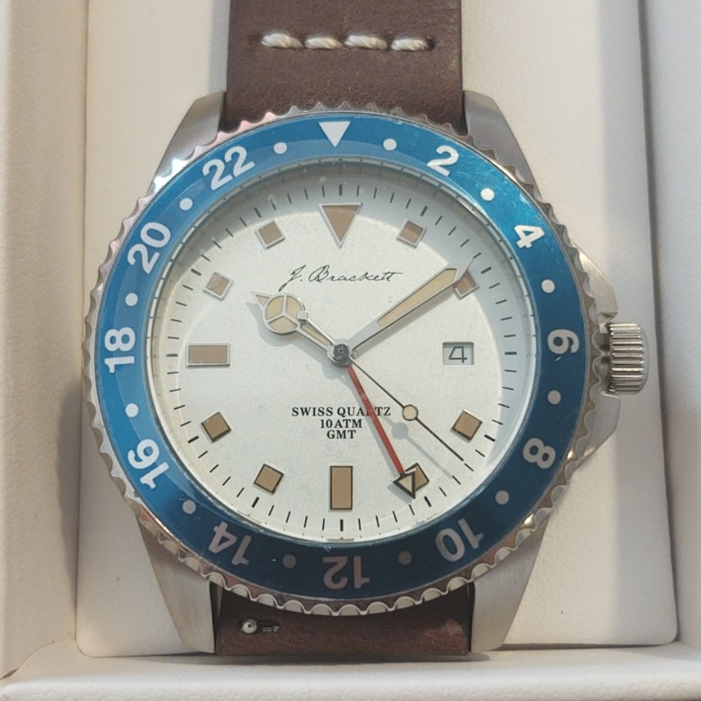 J.Brackett Greenwich GMT watch